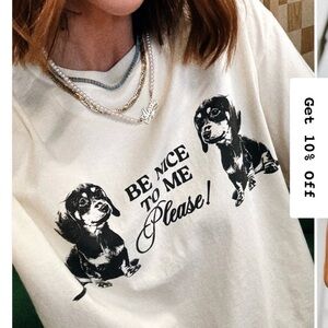 Dressed in Lala - Be Nice to Me Please Cropped Graphic T-Shirt